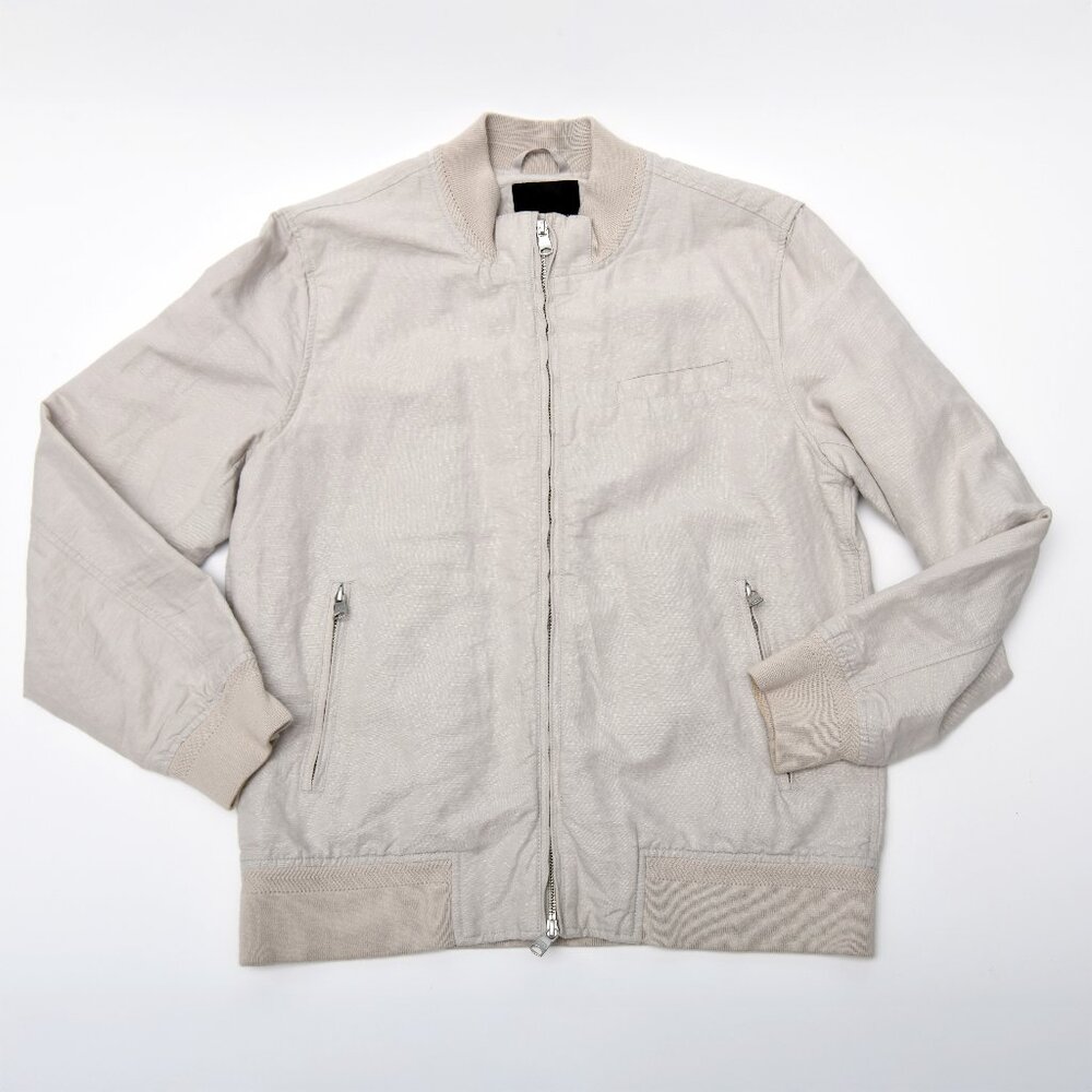 Linen Banana Republic men's bomber jacket
